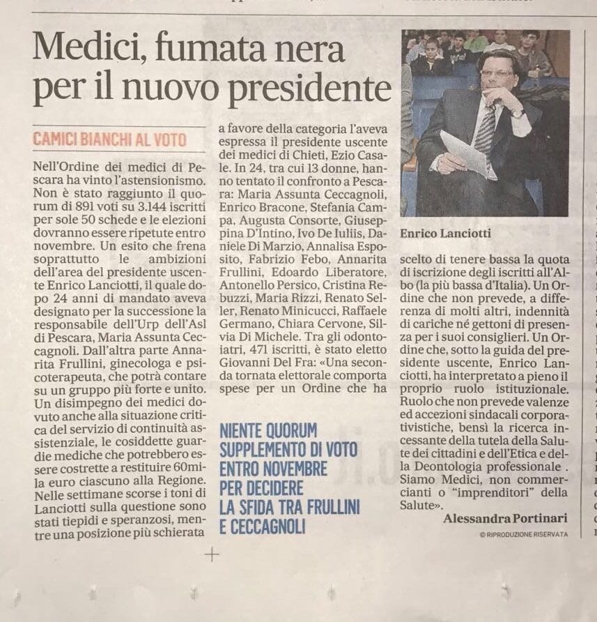 Medici fumata nera per nuovo presidente