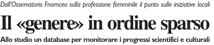 Il Genere in ordine Sparso